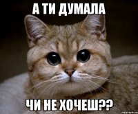 а ти думала чи не хочеш??