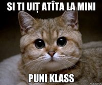 si ti uiţ atîta la mini puni klass