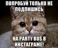 попробуй только не подпишись на party bus в инстаграме!