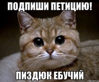 подпиши петицию! пиздюк ебучий