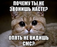 почему ты не звонишь насте? опять не видишь смс?