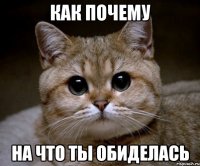 как почему на что ты обиделась