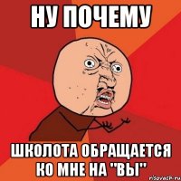 ну почему школота обращается ко мне на "вы"