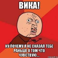 вика! ну почему я не сказал тебе раньше о том что чувствую....