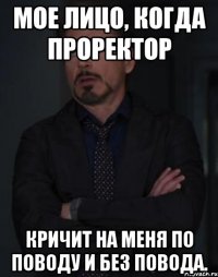 мое лицо, когда проректор кричит на меня по поводу и без повода.