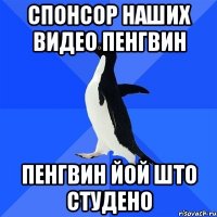 спонсор наших видео пенгвин пенгвин йой што студено