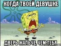 когда твоей девушке дверь жальче, чем тебя