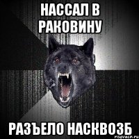 нассал в раковину разъело насквозб