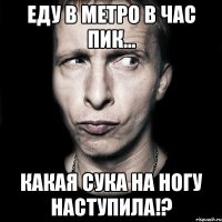 еду в метро в час пик... какая сука на ногу наступила!?