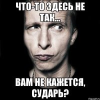 что-то здесь не так... вам не кажется, сударь?