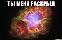 ты меня раскрыл 