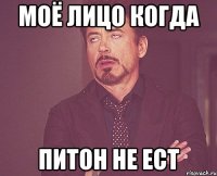 моё лицо когда питон не ест