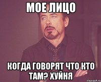 мое лицо когда говорят что кто там? хуйня