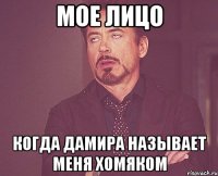 мое лицо когда дамира называет меня хомяком