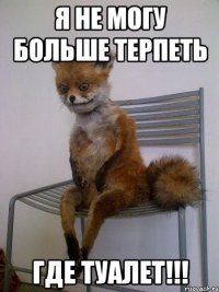 я не могу больше терпеть где туалет!!!