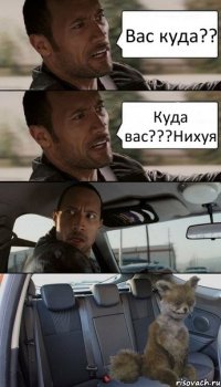 Вас куда?? Куда вас???Нихуя