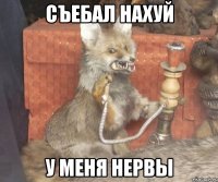 съебал нахуй у меня нервы