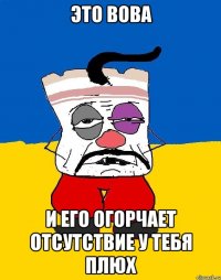 это вова и его огорчает отсутствие у тебя плюх