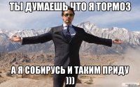 ты думаешь что я тормоз а я собирусь и таким приду )))