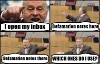 I open my inbox Defamation notes here Defamation notes there WHICH ONES DO I USE?