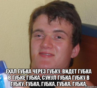  ехал губка через губку, видет губка в губке губка, сунул губка губку в губку, губка, губка, губка, губка.