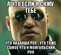 а что если я скжу тебе что казакша реп - это тоже самое что и монгольский рок