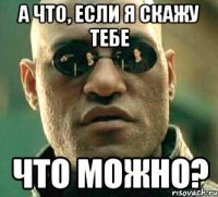 а что, если я скажу тебе что можно?