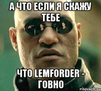 а что если я скажу тебе что lemforder - говно