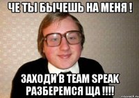 че ты бычешь на меня ! заходи в team speak разберемся ща !!!