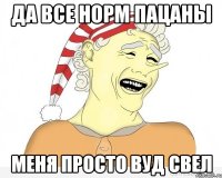 да все норм пацаны меня просто вуд свел