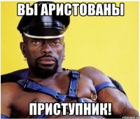 вы аристованы приступник!