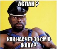 аслан ? как насчет 30 см в жопу ?