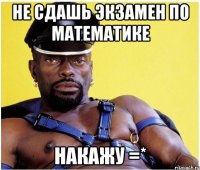 не сдашь экзамен по математике накажу =*