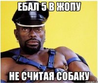 ебал 5 в жопу не считая собаку