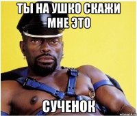 ты на ушко скажи мне это сученок