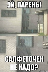 эй, парень! салфеточек не надо?