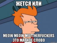 жется или meow meow mottherfuckers это матное слово