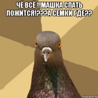 чё всё !!машка спать ложится!???а семки где?? 