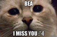 bea i miss you :'-(
