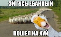 эй гусь ебанный пошел на хуй