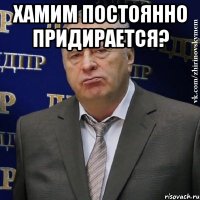 хамим постоянно придирается? 