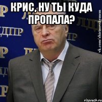 крис, ну ты куда пропала? 