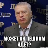  может он пешком идет?