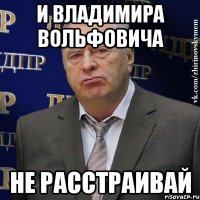 и владимира вольфовича не расстраивай