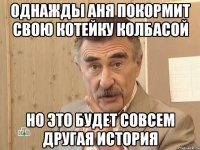 однажды аня покормит свою котейку колбасой но это будет совсем другая история