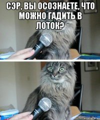 сэр, вы осознаете, что можно гадить в лоток? 