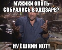 мужики опять собрались в хадзаре? ну ёшкин кот!