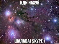 иди нахуй шалава( skype )