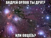 андрей орлов ты друг? или овцеёб?