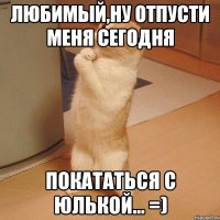 любимый,ну отпусти меня сегодня покататься с юлькой... =)